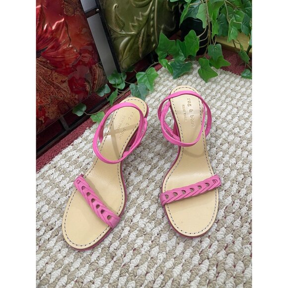 rag‎ & bone Infinity Cylinder-Heel Slingback Sandals in Pink Size 38.5 (US 8.5) - Picture 6 of 11